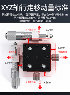 精选XYZ轴垂直升降台三轴手动平台精密位移微调滑台移动台LDV60/4