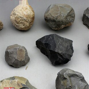 精选史前原始红山石刀旧石刮板石匠镇纸研究教学标本教具