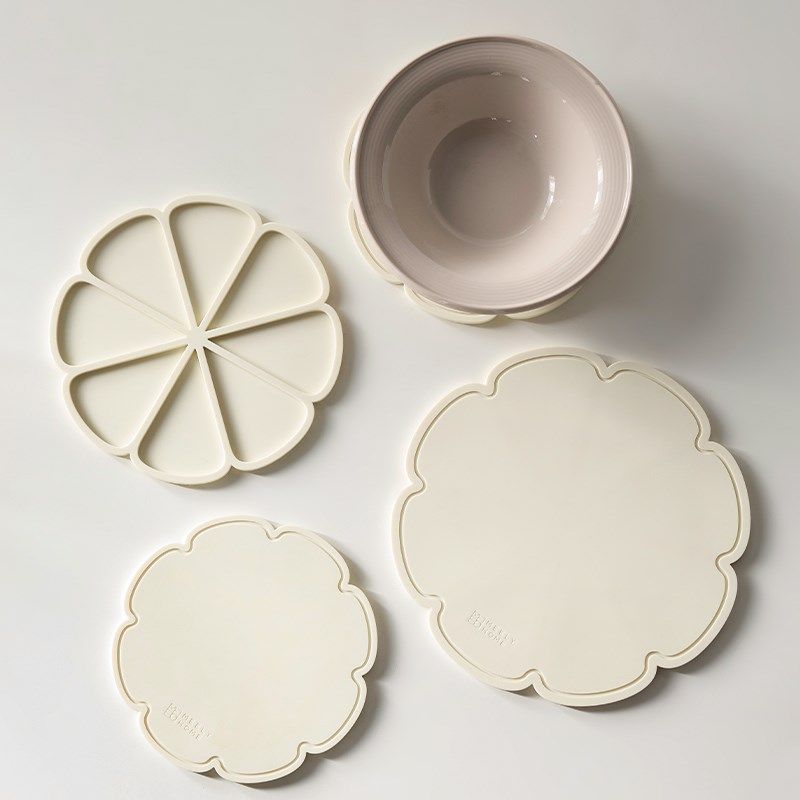 精选米立风物格桑花硅胶隔热垫餐桌垫杯垫餐盘碗垫子高级感餐垫防,餐饮具,餐垫,淘宝优惠券,粉丝福利购,淘宝优惠卷