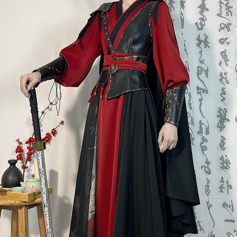 现货|花悦诗风 赤焰 原创女侠古装交领汉服古风红黑色少年感套装,模玩/动漫/周边/娃圈三坑/桌游,古风/国风套装,淘宝优惠券,粉丝福利购,淘宝优惠卷