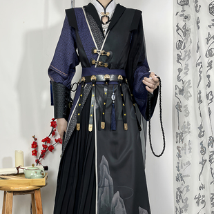 现货|花悦诗风 子荆 原创武侠风劲装少年感古风汉服国风半裙套装