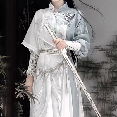 日常汉服圆领袍少年侠客男女套装