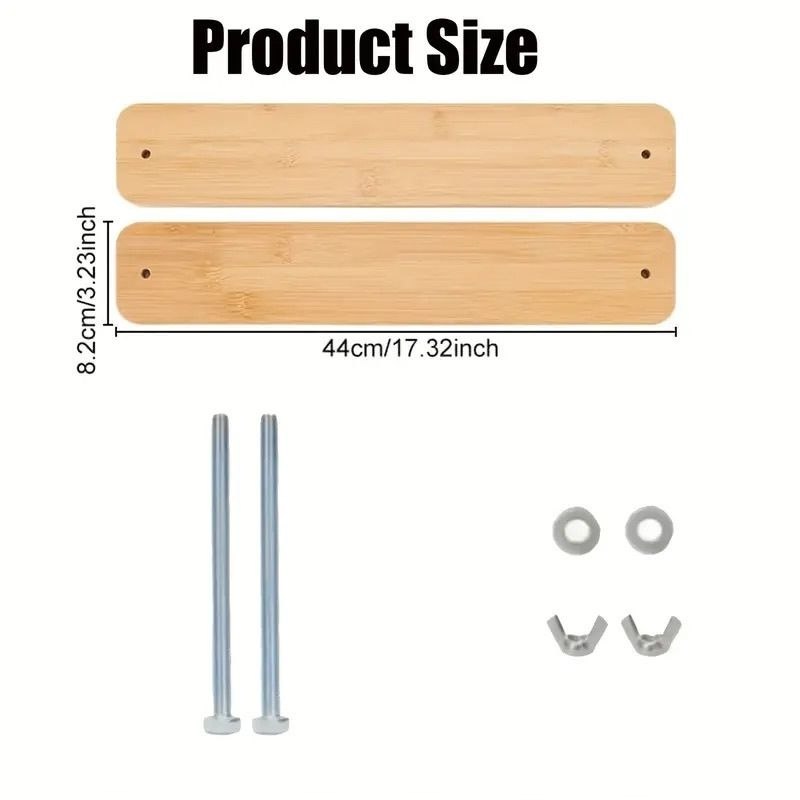 竹制书籍压线工具长方形木质装订器带2颗螺丝的绑书配件装订夹板