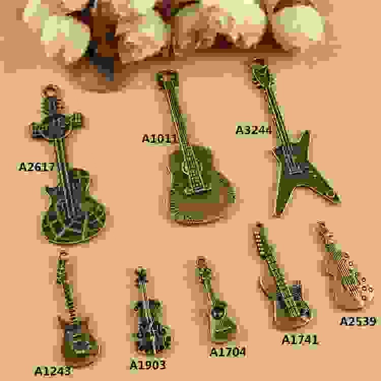 小提琴挂件diy手工饰品配件复古吉它小提琴吊坠挂 义乌饰品批发5