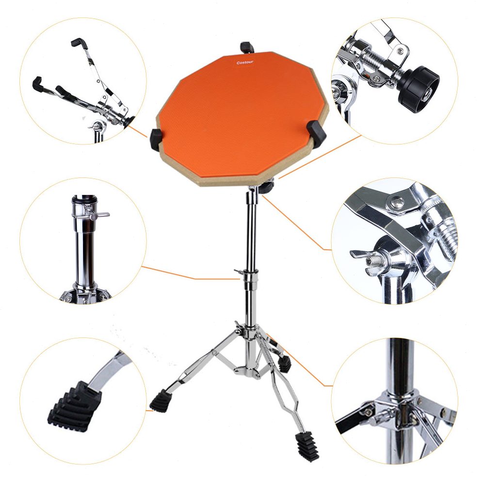 厂家12寸哑鼓套装哑鼓垫 练习架子鼓配件鼓垫打击板儿童初学