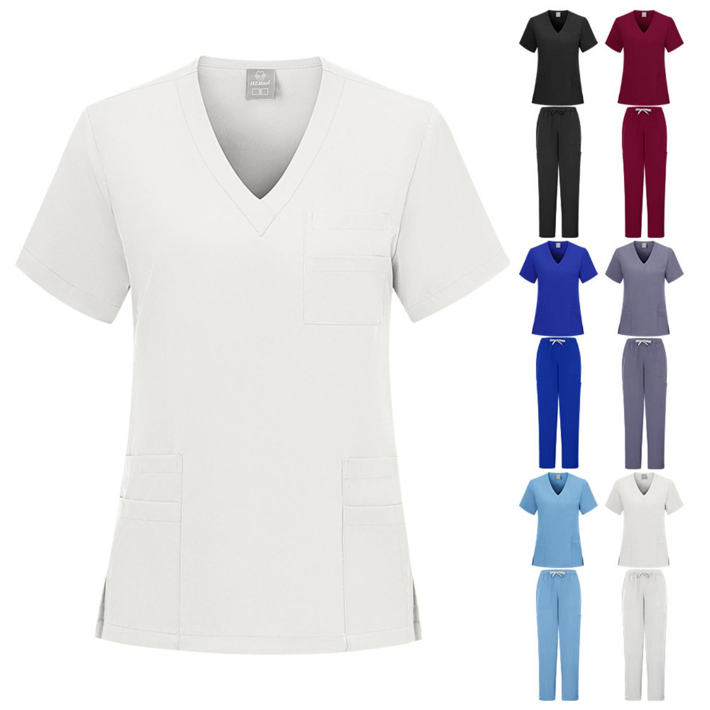 新品洗手衣手术室直筒裤纯色套装 医生护士工作制服手术衣手术服