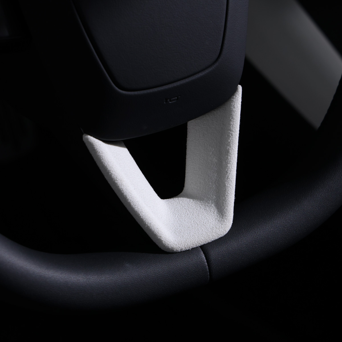 小驾 短绒翻毛方向盘U形饰件 适用特斯拉ModelY/YL/3焕新版