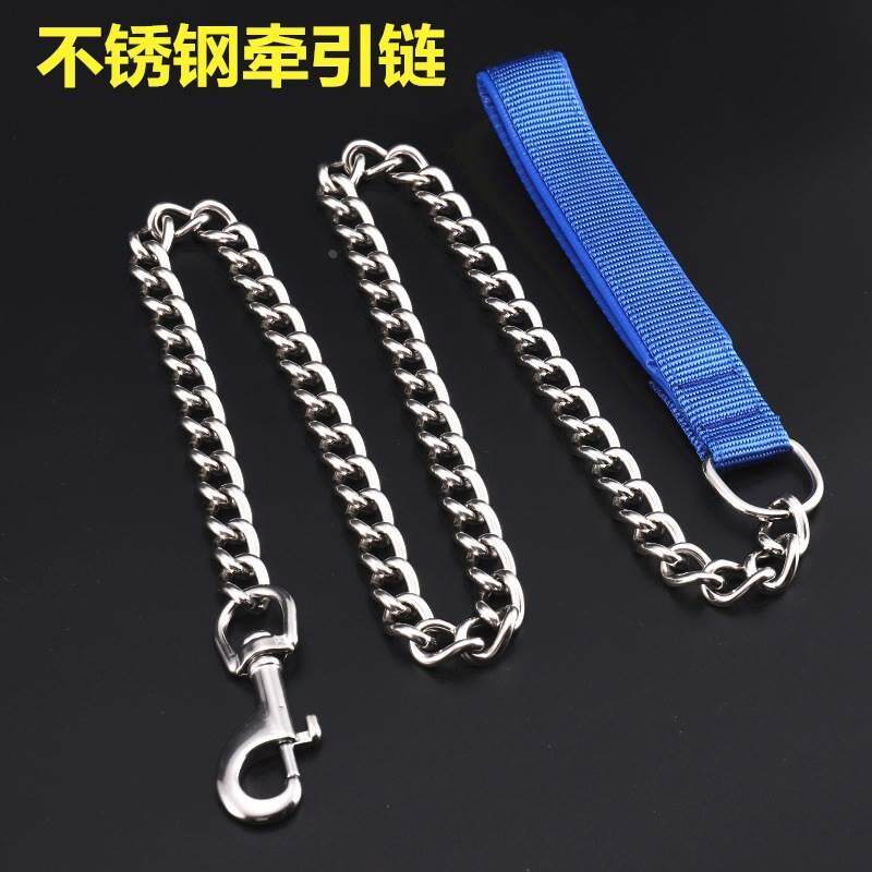 不锈钢狗链子大型犬中型犬小型犬狗链子狗绳防咬栓狗用牵引绳
