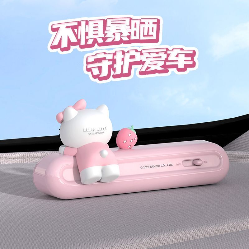 新款kitty车载临时停车电话号挪车电话牌女生汽车高级可爱摆件