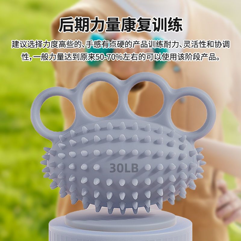 硅胶分指握力圈握力器握力球中风偏瘫腕手指力量老人锻炼康复训练