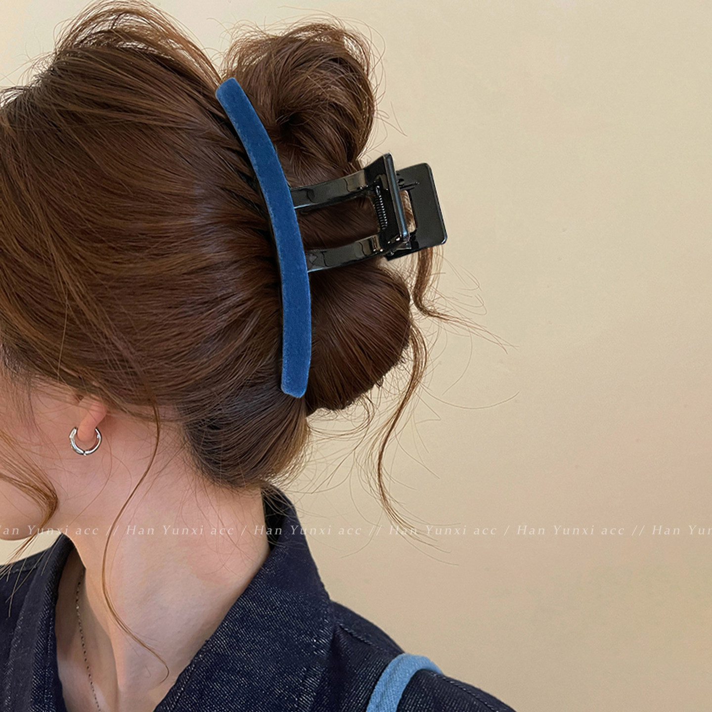 韩系复古丝绒植绒抓夹女2025新款盘发高级感鲨鱼夹后脑勺发饰头饰,饰品/流行首饰/时尚饰品新,发饰,淘宝优惠券,粉丝福利购,淘宝优惠卷