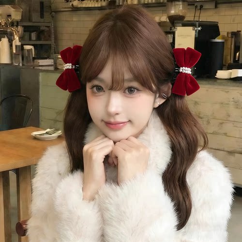 新年甜美可爱蝴蝶结珍珠发夹女2026新款氛围感发卡气质高级感发饰