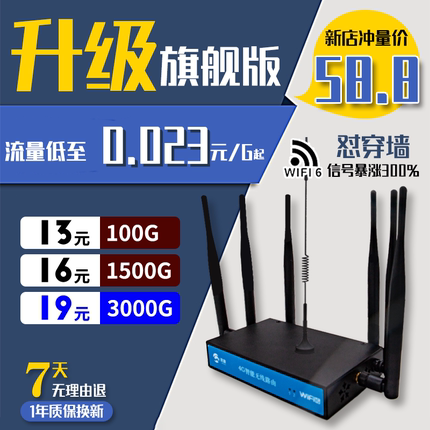 2024新款工业级无线4G路由器穿墙王随身WiFi移动网络无线WiFi路由全网通免拉网线流量上网