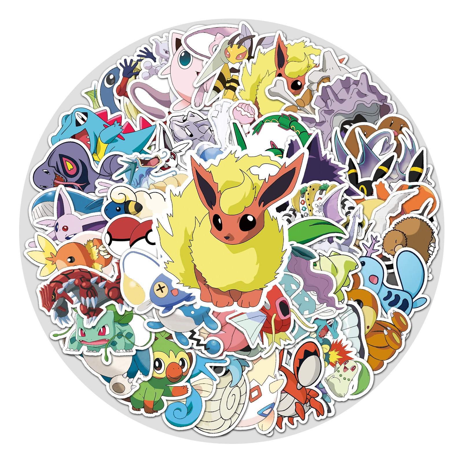 100张神奇宝贝贴纸梦可宝防水不干胶可移动装饰冰箱diy小麻薯贴纸