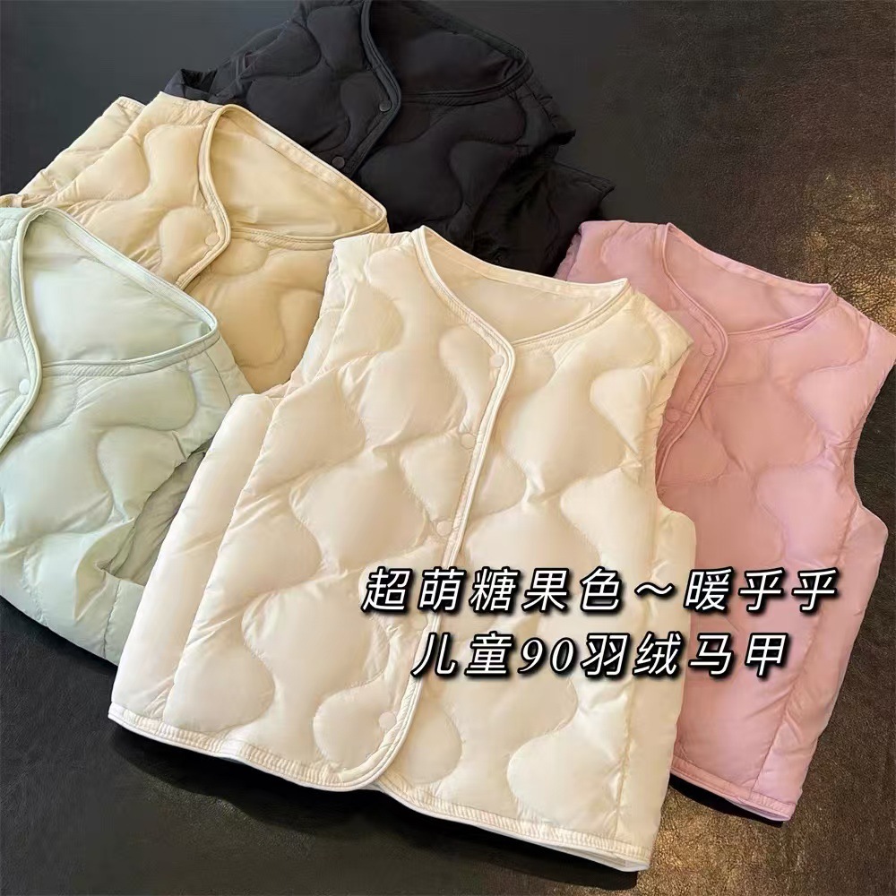 凸乆鸟羽绒服轻薄款儿童内胆男女宝宝外穿内搭保暖马甲背心2025年