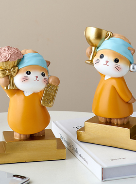 创意可爱猫咪摆件公司年会优秀员工幼儿园学生奖励小礼品定制礼物