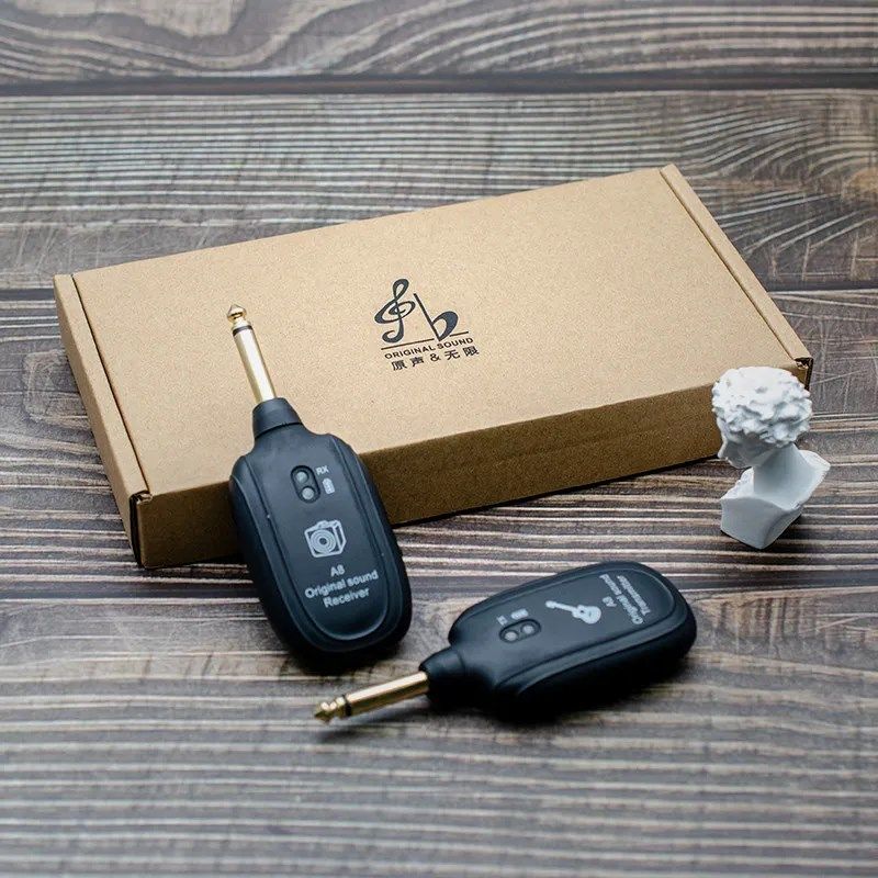 精选电吉他无线发射接收器A8电吹管连接线电子琴电贝斯乐器拾音器