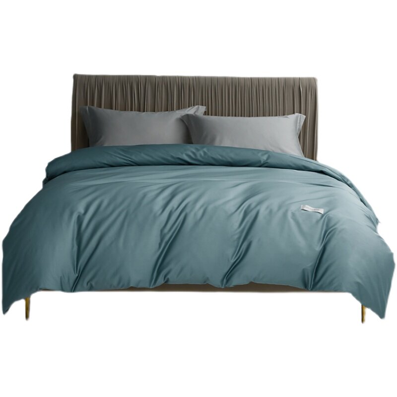 100支长绒棉单件被套 全棉贡缎纯色被罩枕套柔软细腻丝滑裸睡被单