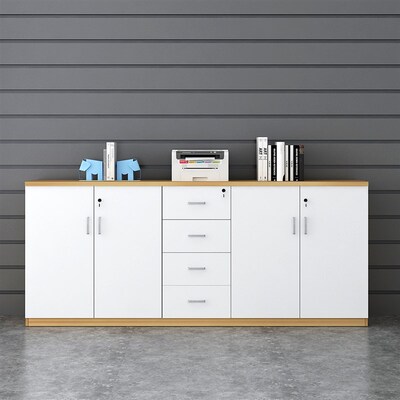 办公室文件柜矮柜储物柜木质隔断柜档案柜带锁资料柜收纳柜子地柜