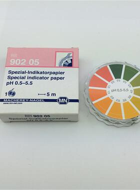 德国进口原装MN90207特种pH试纸PH4.0-7.0/单色PH试纸5米/卷7mm宽