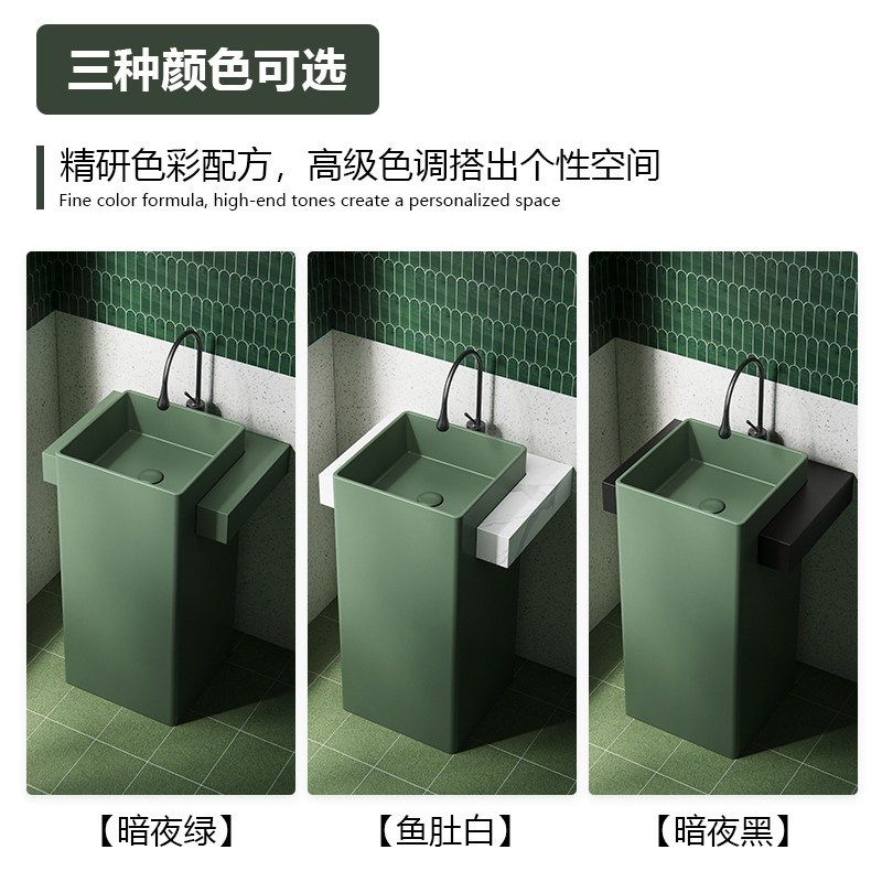 精选梦拓绿色立柱盆带台面可定制切角尺寸户外延伸台面卫生间阳台,家装主材,立柱盆,淘宝优惠券,粉丝福利购,淘宝优惠卷
