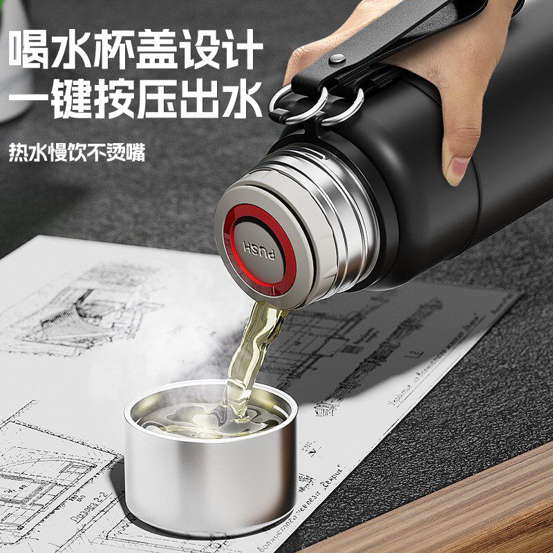 精选316不锈钢保温杯男款大容量2024新款冬2000ml泡茶杯水壶大号