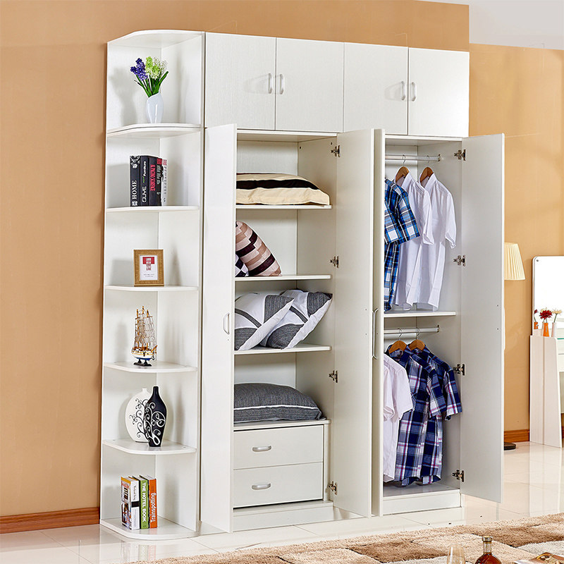美福豪板式两门三门四门衣柜组合卧室简约现代整体大衣橱定制W-41