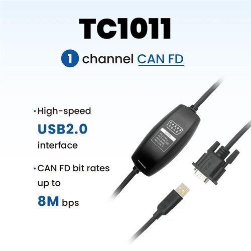 TC1011 同星汽车高速USB2.0单路CANFD新能源汽车总线接口卡分析仪