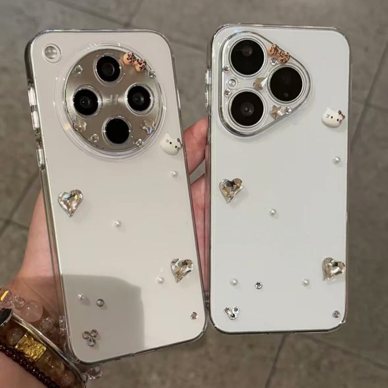 新款水钻豹纹HelloKitty千金风适用OPPOfindx8pro手机壳finx7/6pro防摔壳reno14pro保护套reno13/12/11/0女款