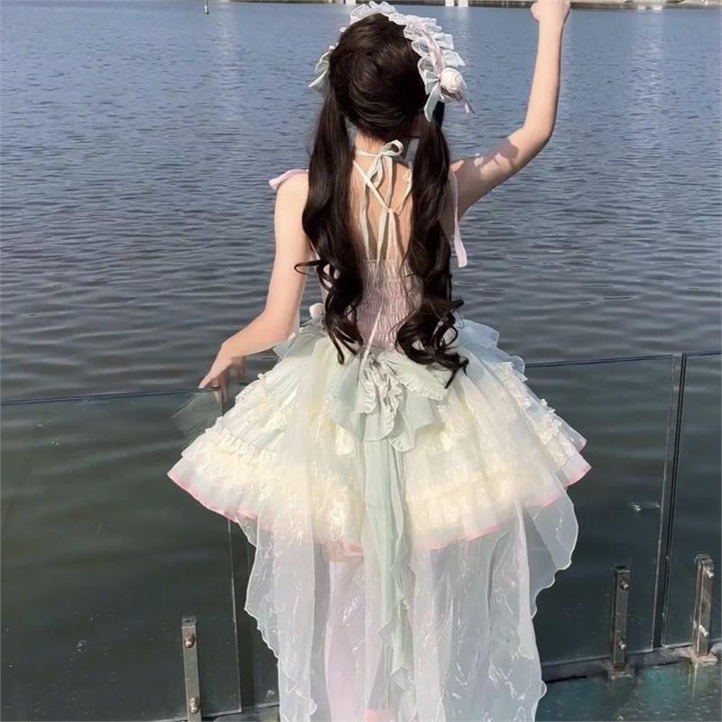 泡泡熊设计Lolita洛丽塔Lo裙仙女风甜美公主连衣裙