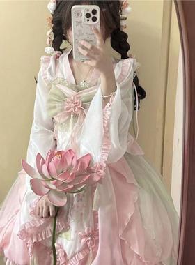 【小兔夭】泡泡熊原创设计中华风Lolita可爱洛丽塔Lo裙中华风jsk