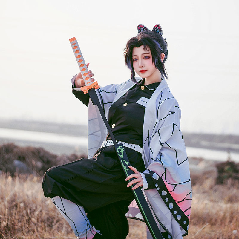 鬼灭之刃cosplay虫柱蝴蝶忍全套动漫cos羽织外套鬼杀队队服制服