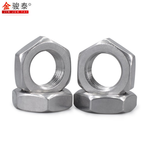 304不锈钢细牙扁薄六角螺丝母M10M12M16细丝螺帽M6M8M14M18M20M22