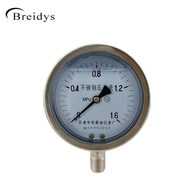 压力表YN100BF全不锈钢耐震压力表耐高温耐腐蚀气压水压油压液压