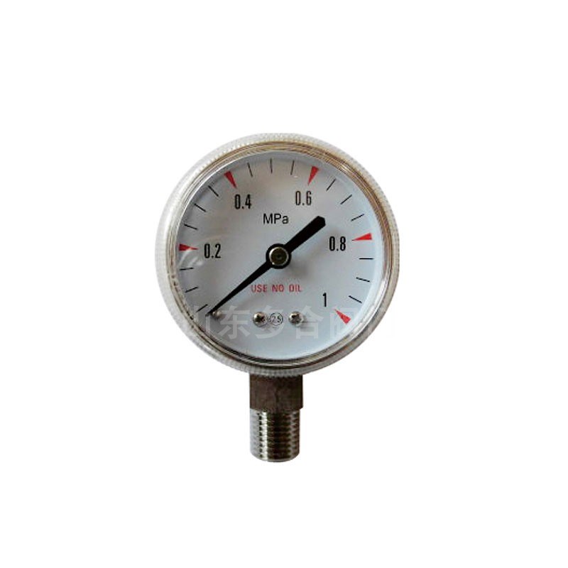 用于减压器及管路系统压力显示不锈钢psigMpaKpa防震膜盒压力表