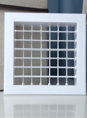 300白色ABhS中央空调出风口现货双层百叶出口方形新风口加厚散流