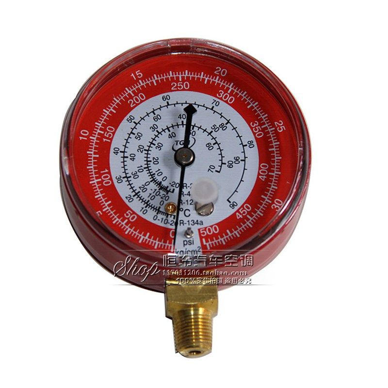 TGH工具家雪种高压低压冷媒表头加氟表压力检压表单表头制冷配件