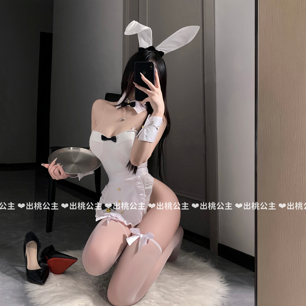 性感漆皮兔女郎连体衣制服暗扣