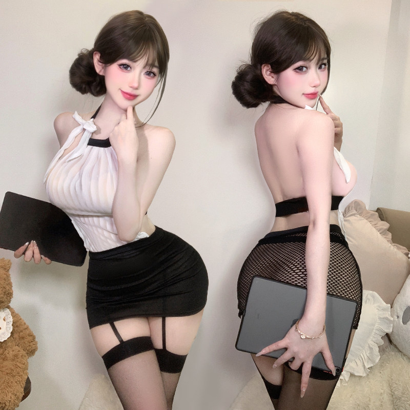 性感透视小秘书制服小胸约会装