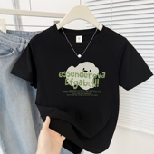 t恤女夏季 潮牌小个子显瘦半袖 新款 时尚 上衣 港式 正肩字母印花短袖