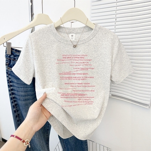 t恤女大码 正肩圆领短袖 胖mm百搭显瘦洋气印花上衣潮 新款 2025夏季