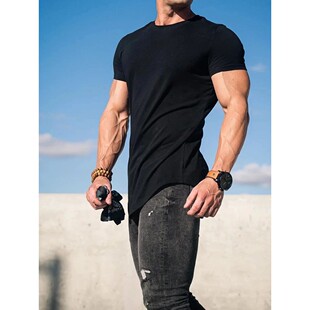 shirt Summer Workout Fitness short Athleisure Muscle Men