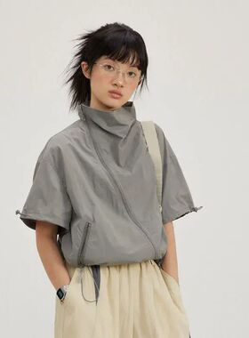 Sunscreen Jacket Fashion Simple Short Sleeve Korean Preppy S