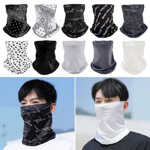 Summer lce Silk Breathable Bandana Men Women Cycling Running