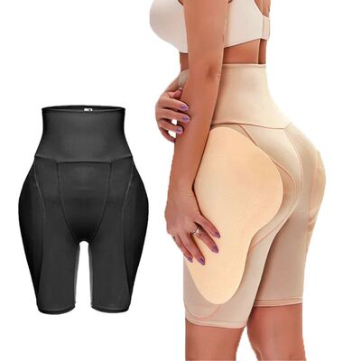 Women High Waist Trainer Body Shaper Padded Panty Fake Butto
