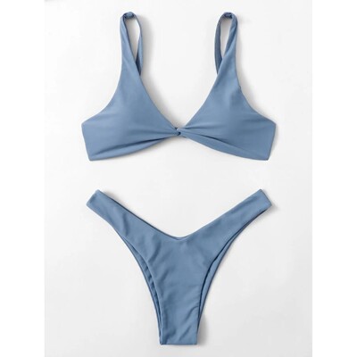 ZTVitality Solid Tie Sexy Bikini 2021 Hot Sale Padded Bra Hi