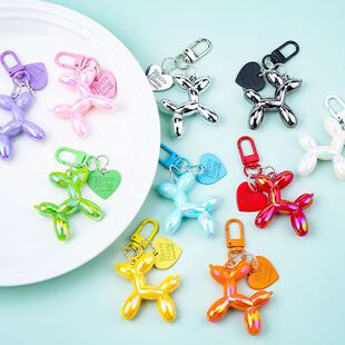 IFYOUOO Cute Y2K Acrylic Cartoon Balloon Dog Keychains for W