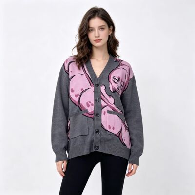 Y2K cardigan V-neck buttoned long sleeved knitted sweater lo
