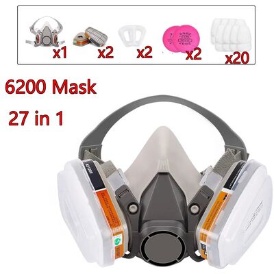 27in1 Gas Mask 6200 Set Vehicle Painting Spray with Cartridg