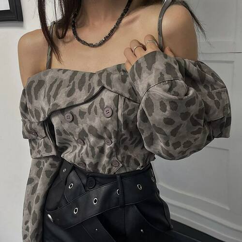 Autumn Women's New Sexy Hot Girl Camisole Off Shoulder Shirt